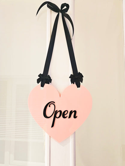 Shop Open / Closed Sign - Heart