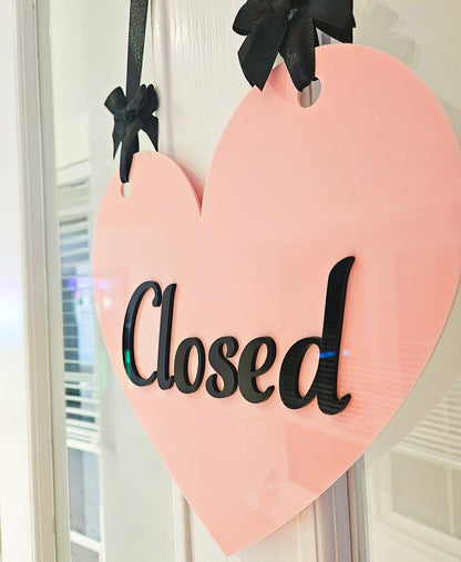 Shop Open / Closed Sign - Heart