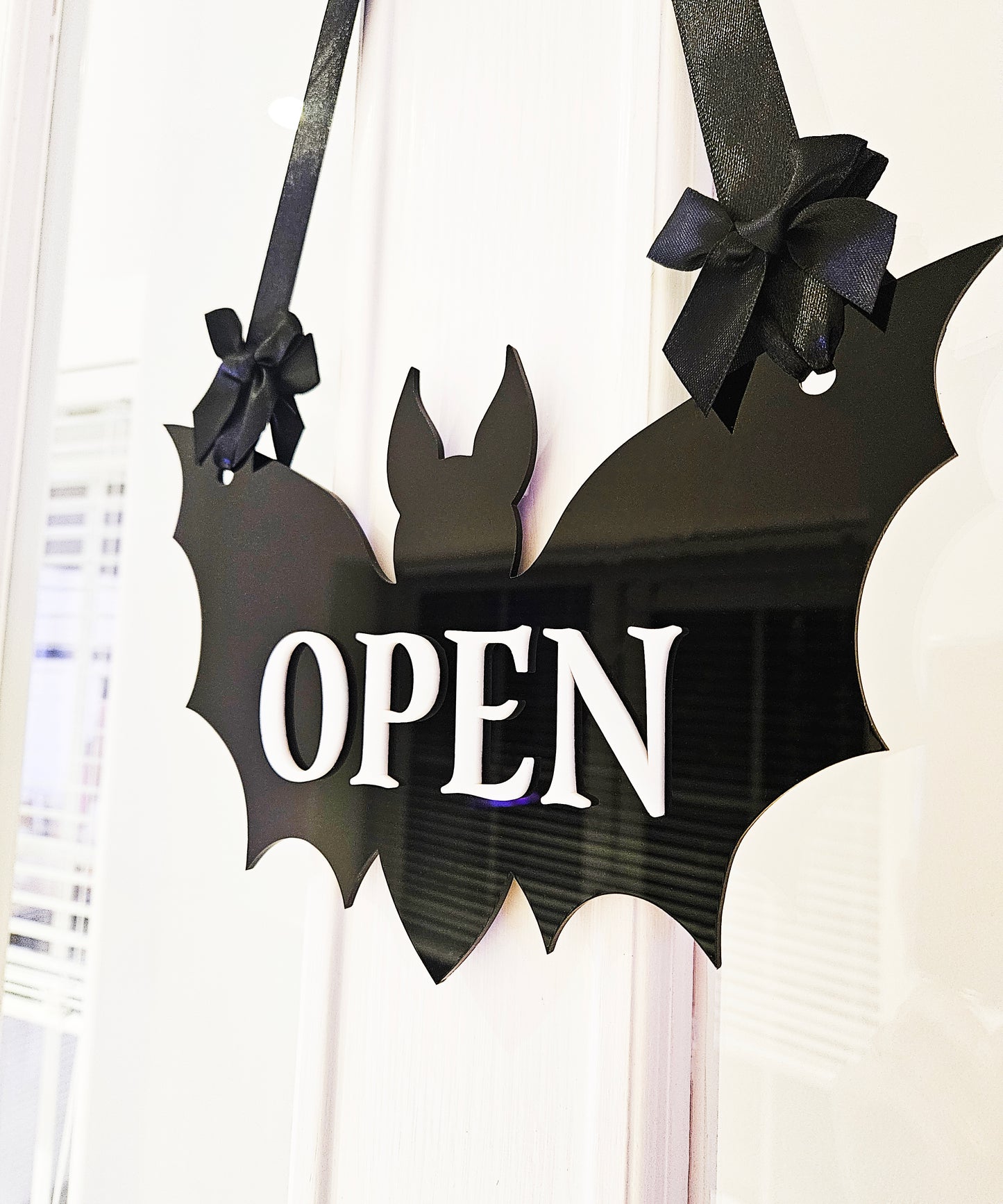 Shop Open / Closed Sign - Gothic Bat