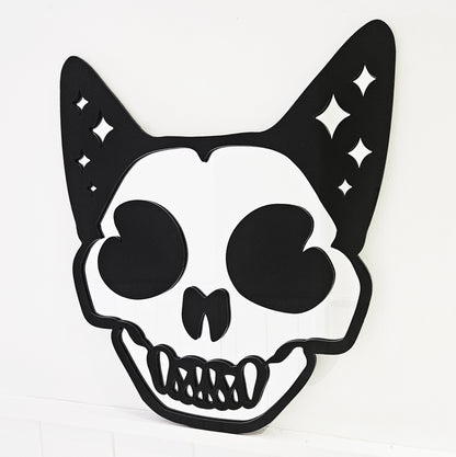 Cat Skull Mirror