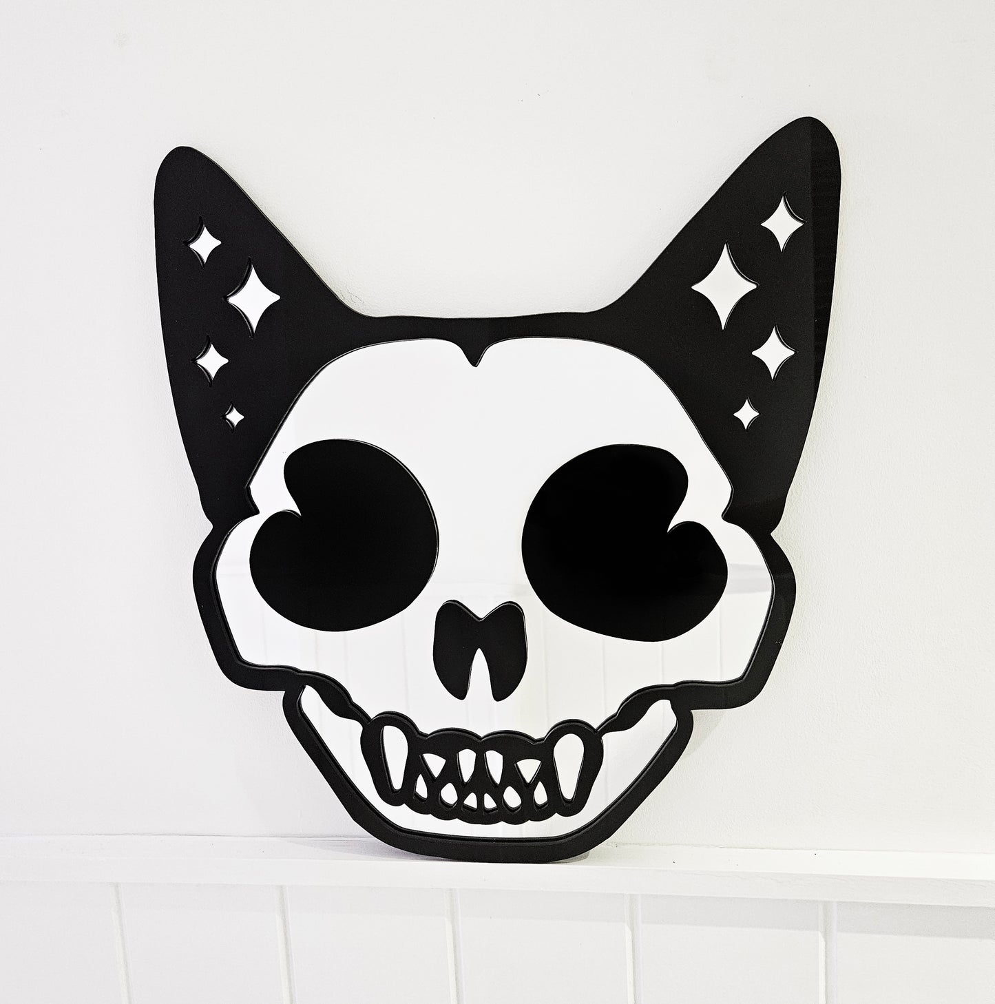 Cat Skull Mirror