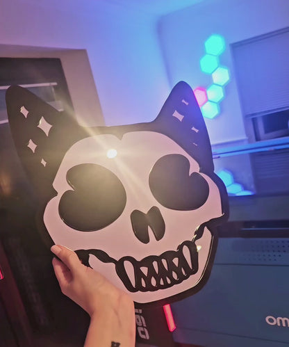 Cat Skull Mirror